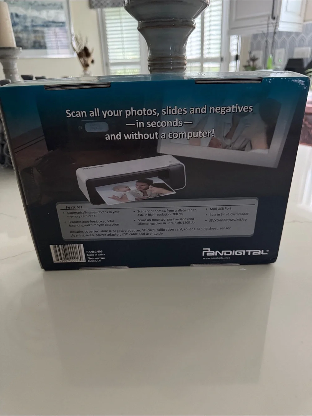 PANDIGITAL Photo, Slide & Negative Converter - Teal/White